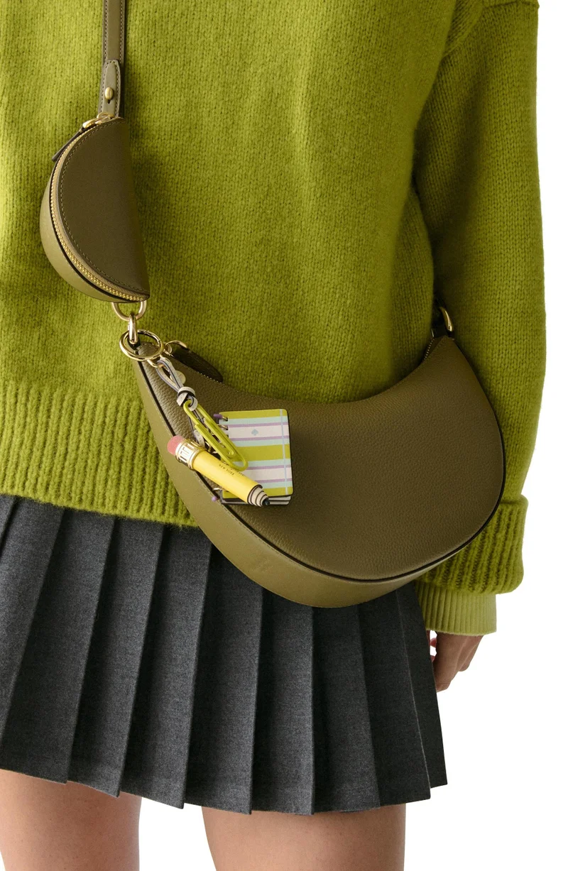 Kate Spade Charmed Mixed Material Pencil Bag Charm